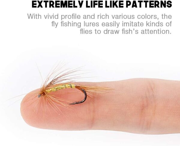 32pcs/Box Fly Fishing Flies Trout Lure Artif Dry Flies Nymphs Fly Fishing Flies Kit - Image 7