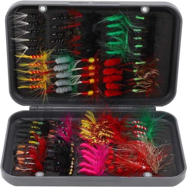 100 Pcs Fly Lure Insect Lures  Fly Fishing L Dry Flies Nymphs Fly Fishing Flies Kit