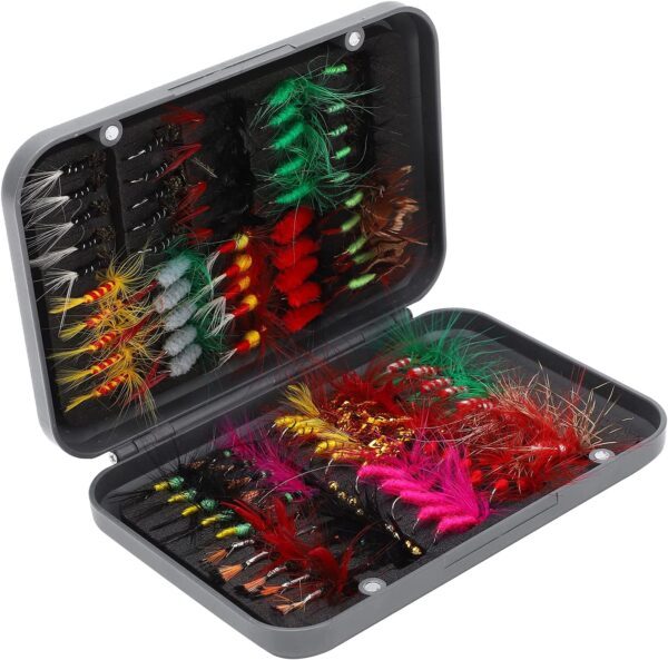100 Pcs Fly Lure Insect Lures  Fly Fishing L Dry Flies Nymphs Fly Fishing Flies Kit - Image 9