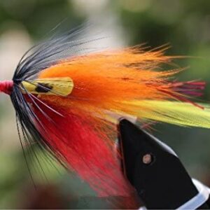 24 pcs/lot Orange Body Yellow Tail Tube Fly  Dry Flies Nymphs Fly Fishing Flies Kit