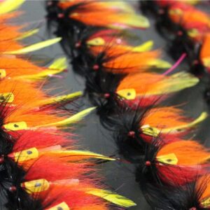 24 pcs/lot Orange Body Yellow Tail Tube Fly  Dry Flies Nymphs Fly Fishing Flies Kit