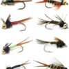 Fly Fishing Lures  16pc in 8 Patterns of Dry Dry Flies Nymphs Fly Fishing Flies Kit