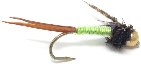 Bead Head Copper John Chartreuse Nymph Flies Dry Flies Nymphs Fly Fishing Flies Kit - Image 3