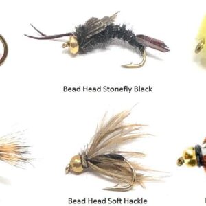 Fly Fishing Assortment 18 Flies in 6 Patte Dry Flies Nymphs Fly Fishing Flies Kit