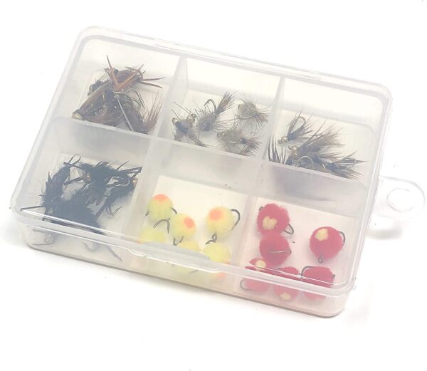 Fly Fishing Assortment 18 Flies in 6 Patte Dry Flies Nymphs Fly Fishing Flies Kit - Image 8