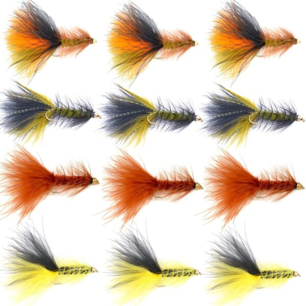 Bead Head Woolly Bugger Classic Streamer Fli Dry Flies Nymphs Fly Fishing Flies Kit