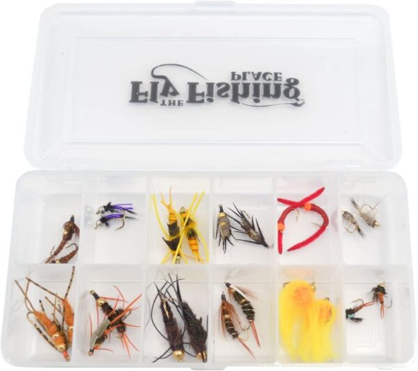 Trout Fly Assortment Essential Bead Head a Dry Flies Nymphs Fly Fishing Flies Kit - Image 2