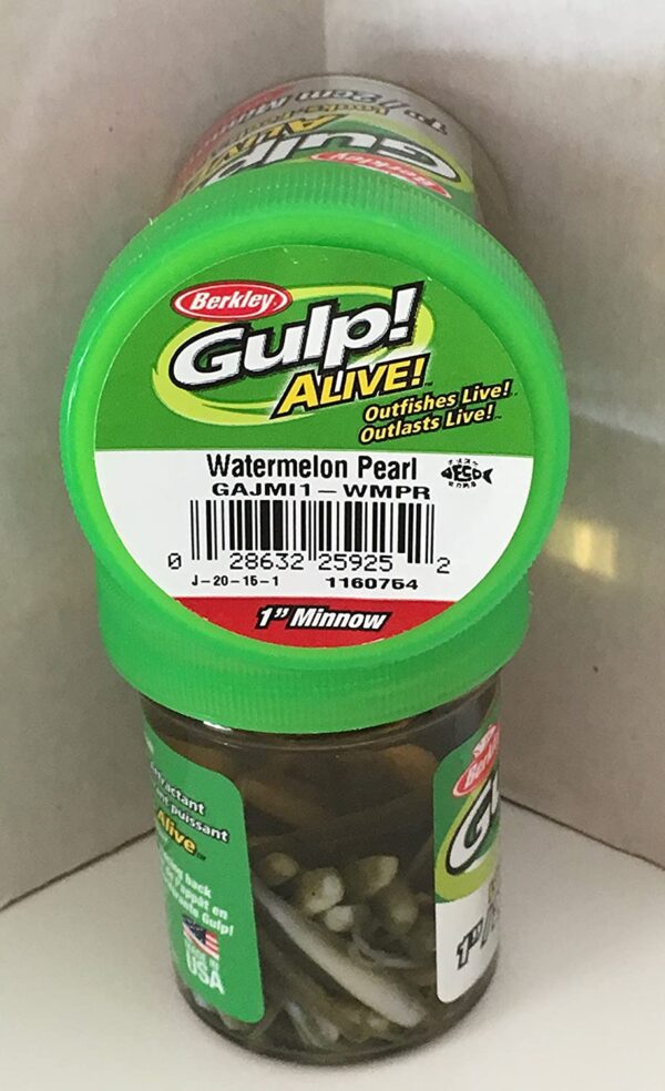Gulp Bait 1 INCH Watermelon Pearl Minnow 2 ja Fishing Artificial Bait Soft Plastic Lures - Image 2