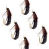 6pcs Fly Fishing Flies Brown Scud 1.4cm Dry Flies Nymphs Fly Fishing Flies Kit - Image 6