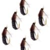 6pcs Fly Fishing Flies Brown Scud 1.4cm Dry Flies Nymphs Fly Fishing Flies Kit - Image 7