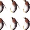 6pcs Fly Fishing Flies Brown Scud 1.4cm Dry Flies Nymphs Fly Fishing Flies Kit - Image 8