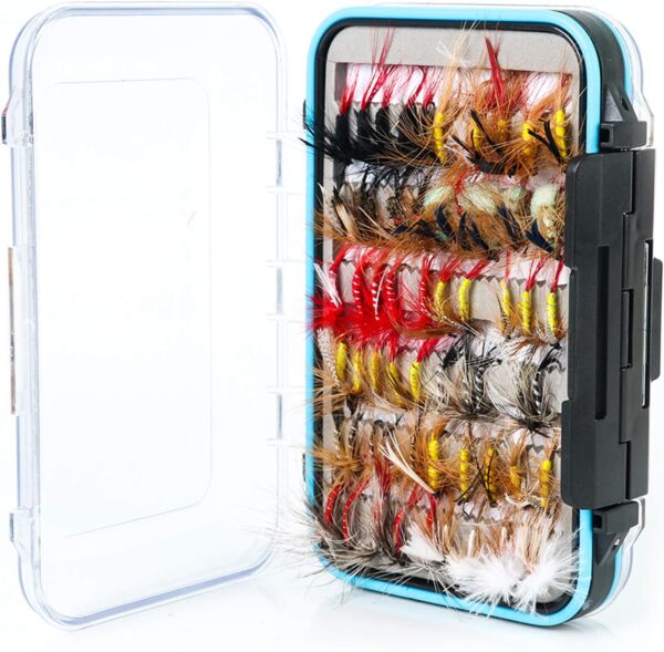 Maxcatch 120 pcs Fly Fishing Flies Kit Handm Dry Flies Nymphs Fly Fishing Flies Kit - Image 2