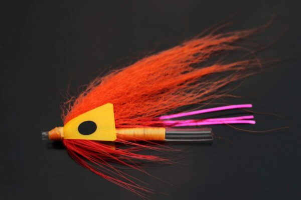 24 pcs/lot Orange Feather Tube Fly Streamer  Dry Flies Nymphs Fly Fishing Flies Kit