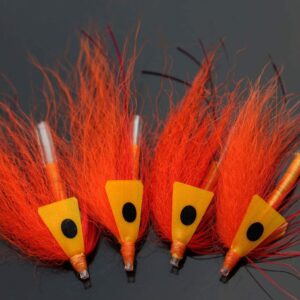 24 pcs/lot Orange Feather Tube Fly Streamer  Dry Flies Nymphs Fly Fishing Flies Kit