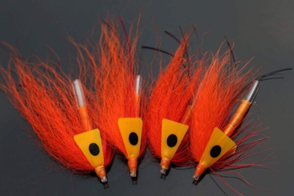 24 pcs/lot Orange Feather Tube Fly Streamer  Dry Flies Nymphs Fly Fishing Flies Kit - Image 2