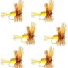 Yellow Humpy Classic Trout Dry Fly Fishing F Dry Flies Nymphs Fly Fishing Flies Kit