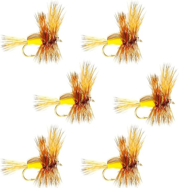Yellow Humpy Classic Trout Dry Fly Fishing F Dry Flies Nymphs Fly Fishing Flies Kit