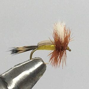 One Dozen (12) Humpy Yellow Dry Fly Dry Flies Nymphs Fly Fishing Flies Kit