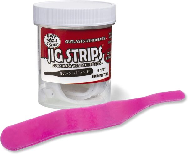 Jig Strips Skinny Tail 5 1/4 - 40X Stronger  Fishing Artificial Bait Soft Plastic Lures"