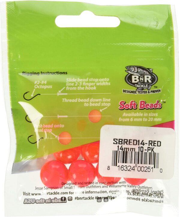 Soft Beads Red 14mm Artificial Fishing Bait Fishing Artificial Bait Soft Plastic Lures - Image 2