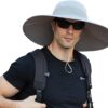Super Wide Brim Bucket Hat UPF50+ Waterproof  Fishing Artificial Bait Soft Plastic Lures