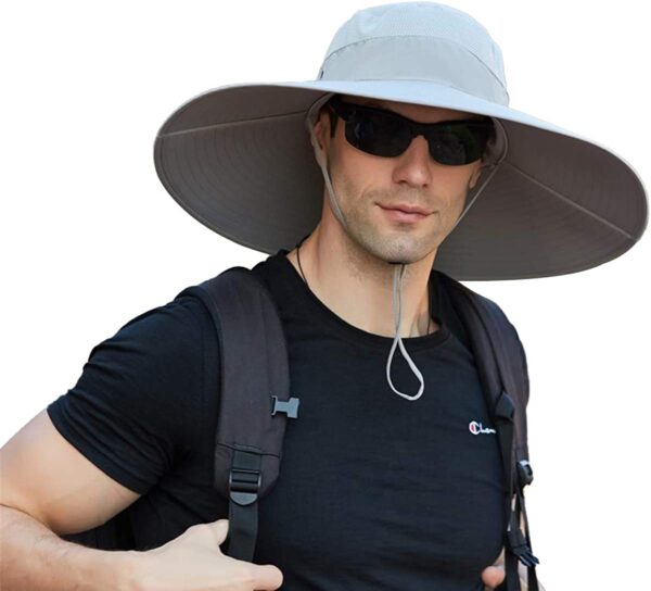 Super Wide Brim Bucket Hat UPF50+ Waterproof  Fishing Artificial Bait Soft Plastic Lures