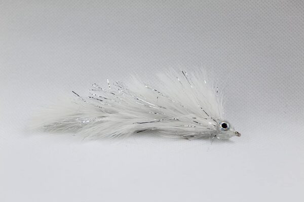 White Marabou Game Changer Jointed Bass Trou Dry Flies Nymphs Fly Fishing Flies Kit