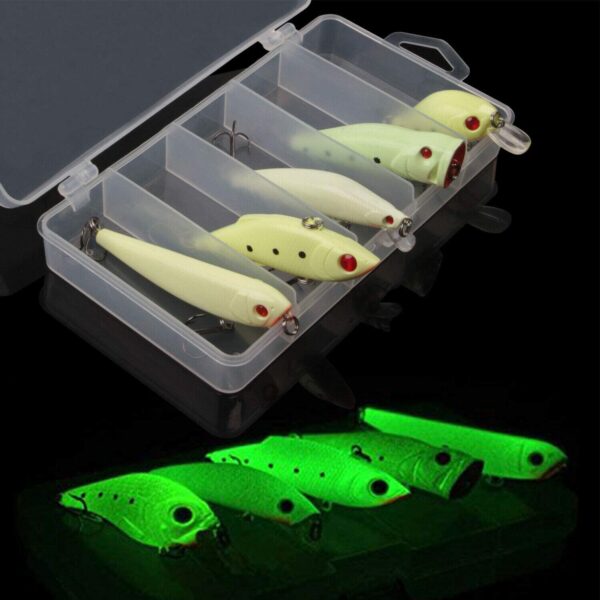 Night Glow Fishing Lure Bait Kit - 5/10pcs No Fishing Artificial Bait Soft Plastic Lures - Image 4