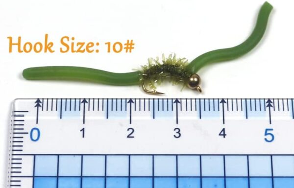 Fishing Lures 10PCS San Juan Worm Brass Be Dry Flies Nymphs Fly Fishing Flies Kit - Image 5