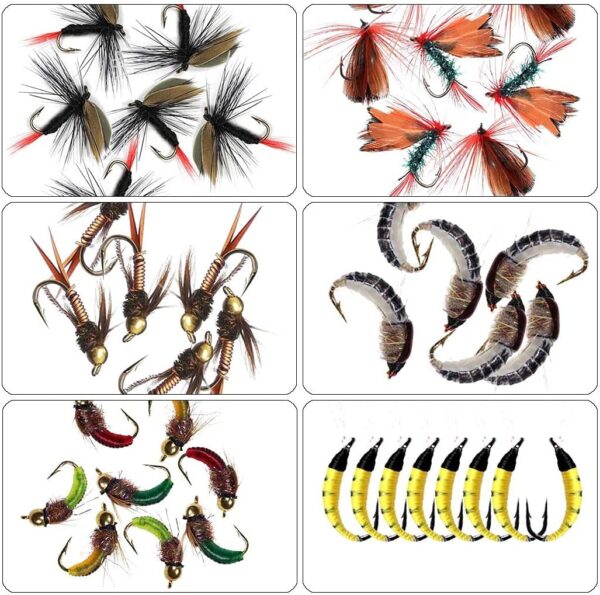 OutdoorFishing Fly Fishing Flies Kit Fly Ass Dry Flies Nymphs Fly Fishing Flies Kit - Image 6