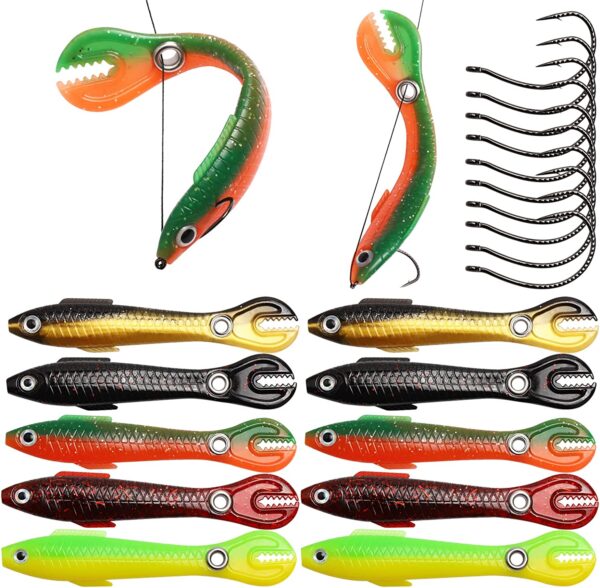 Soft Plastic Swimbaits  Split Tail Baits Real Fishing Artificial Bait Soft Plastic Lures