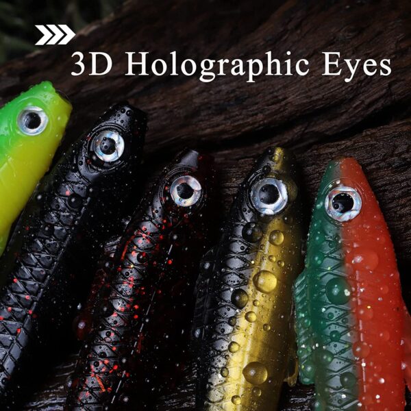 Soft Plastic Swimbaits  Split Tail Baits Real Fishing Artificial Bait Soft Plastic Lures - Image 3