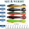 Soft Plastic Swimbaits  Split Tail Baits Real Fishing Artificial Bait Soft Plastic Lures - Image 5
