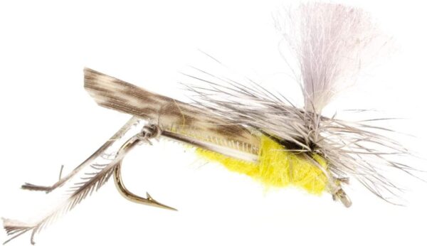 Yellow Body Poly Parachute Hopper High Visib Dry Flies Nymphs Fly Fishing Flies Kit - Image 2
