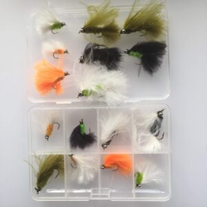 Fly Fishing Cats Whisker Bead/Gold Head Asso Dry Flies Nymphs Fly Fishing Flies Kit