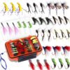 Fly Fishing Flies + Fly Fishing Net Dry Flies Nymphs Fly Fishing Flies Kit - Image 2