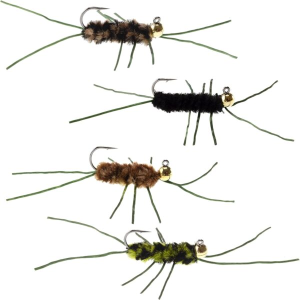 Tungsten Bead Jigged Pat's Rubber Legs Nymph Dry Flies Nymphs Fly Fishing Flies Kit