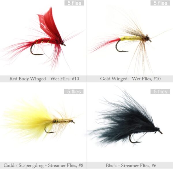 120pcs Dry Flies Wet Flies Flies Box Set Mix Dry Flies Nymphs Fly Fishing Flies Kit - Image 5