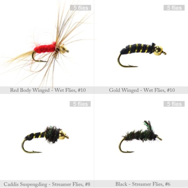 120pcs Dry Flies Wet Flies Flies Box Set Mix Dry Flies Nymphs Fly Fishing Flies Kit - Image 6