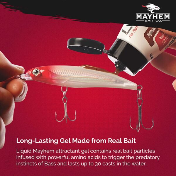 Bass and Fish Attractant Scent Gel Made with  Fishing Artificial Bait Soft Plastic Lures - Image 3
