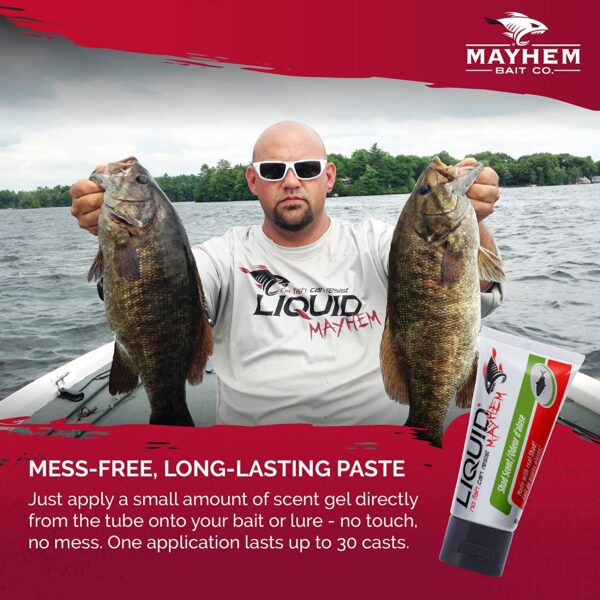 Bass and Fish Attractant Scent Gel Made with  Fishing Artificial Bait Soft Plastic Lures - Image 4