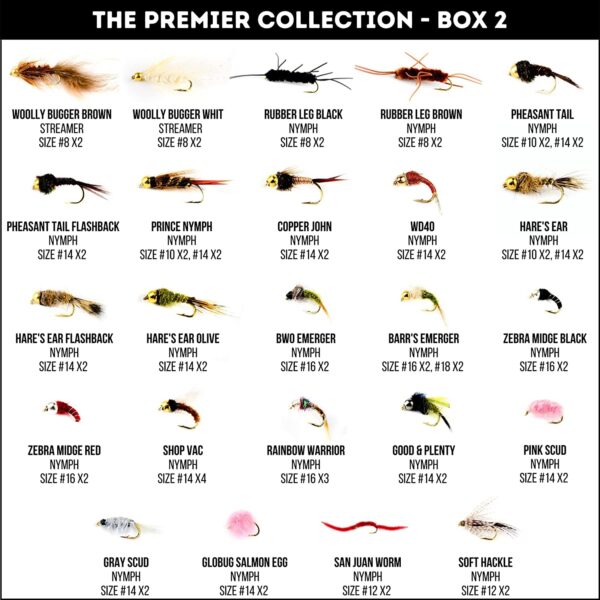 122 Premium Hand Tied Fly Fishing Flies As Dry Flies Nymphs Fly Fishing Flies Kit - Image 3
