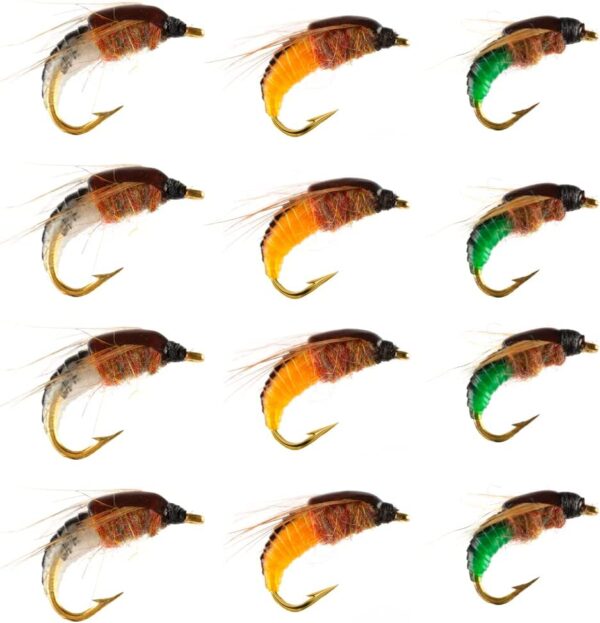 Sturdy Realistic Nymph Scud Flies  Fly Fishi Dry Flies Nymphs Fly Fishing Flies Kit