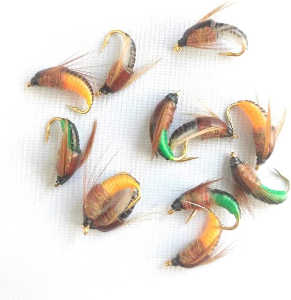 Sturdy Realistic Nymph Scud Flies  Fly Fishi Dry Flies Nymphs Fly Fishing Flies Kit - Image 2