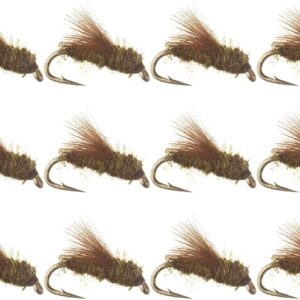 Company CDC RS2-12-Pack Dry Flies Nymphs Fly Fishing Flies Kit