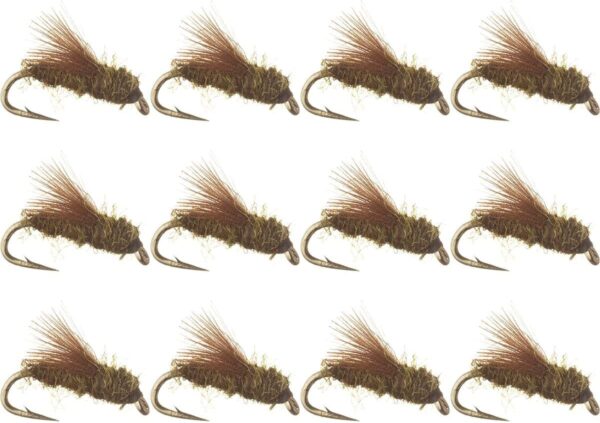 Company CDC RS2-12-Pack Dry Flies Nymphs Fly Fishing Flies Kit