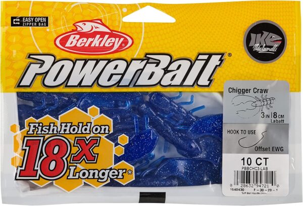 PowerBait Chigger Craw 3 - Labatt PBBCHC3-LA Fishing Artificial Bait Soft Plastic Lures" - Image 3