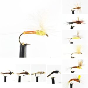 Sulphur Mayfly Selection Dry Flies Nymphs Fly Fishing Flies Kit