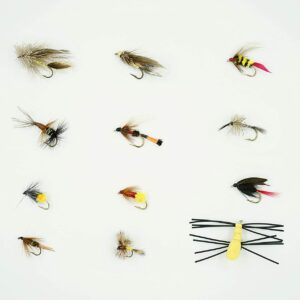 Bluegill Fly 12 Piece Kit Dry Flies Nymphs Fly Fishing Flies Kit
