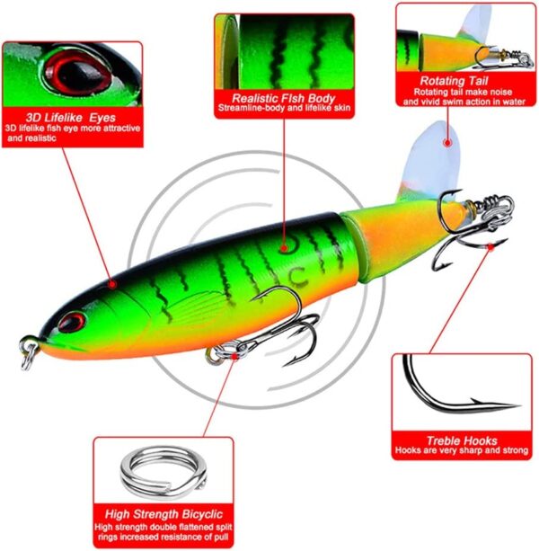 5pcs Fishing Lure Set Bass with Topwater Floa Fishing Artificial Bait Soft Plastic Lures - Image 5